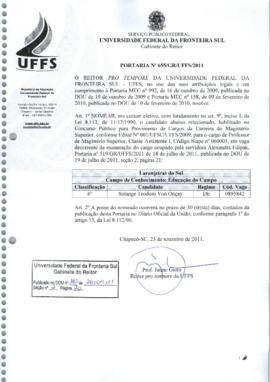 Portaria 655-GR-2011