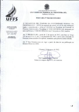 Portaria 841-GR-2012