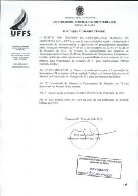 Portaria 344-GR-2013