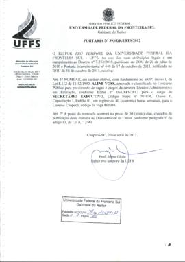 Portaria 393-GR-2012
