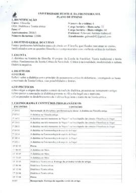 Dialética e Teoria Crítica