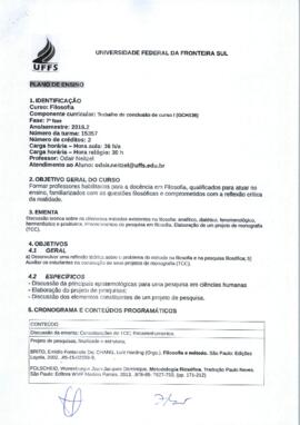 Trabalho de Conclusão de Curso I