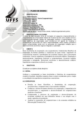 Teoria Cooperativista I