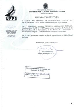 Portaria 603-GR-2012