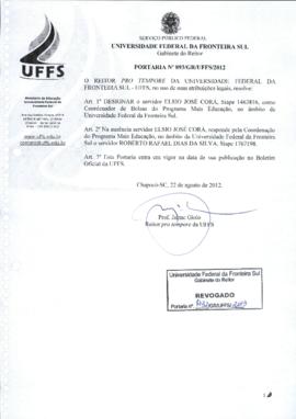 Portaria 893-GR-2012