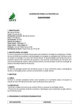 Movimentos Sociais I