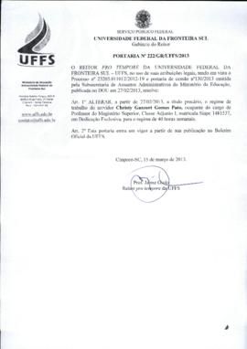 Portaria 222-GR-2013