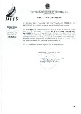 Portaria 411-GR-2012
