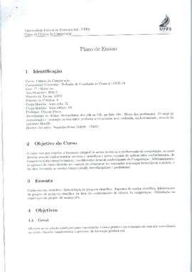 Trabalho de Conclusão de Curso I
