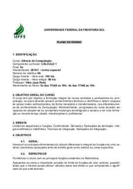 Calculo I - Turma Especial
