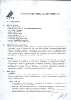 Teoria Cooperativista I
