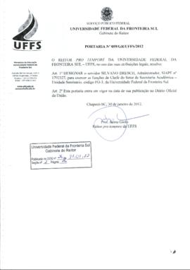Portaria 059-GR-2012