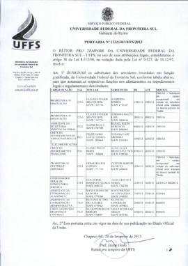 Portaria 133-GR-2013