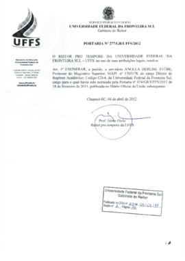 Portaria 277-GR-2012