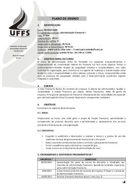 Administração Financeira I