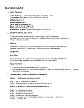 Fundamentos da Crítica Social