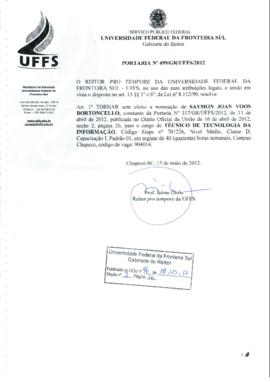 Portaria 499-GR-2012