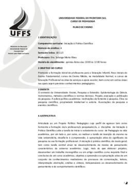 Iniciação à Prática Científica
