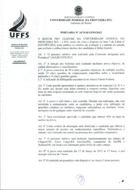 Portaria 167-GR-2012