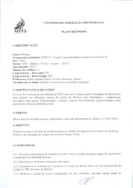 Estágio Curricular Supervisionado em História III