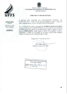 Portaria 494-GR-2012