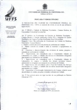 Portaria 828-GR-2012