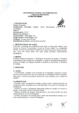Estágio - Teoria Metodologia e Estratégias