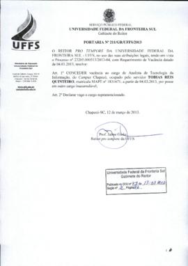 Portaria 211-GR-2013