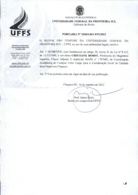 Portaria 1028-GR-2012
