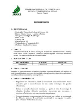 Sociologia da Educação
