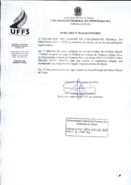Portaria 812-GR-2012