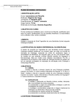 Tópicos Especiais em Ontologia III