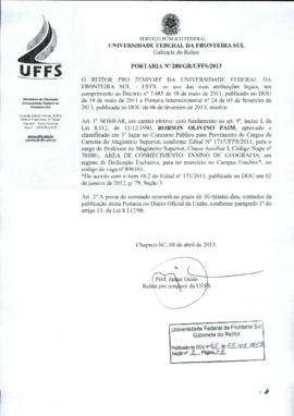 Portaria 280-GR-2013