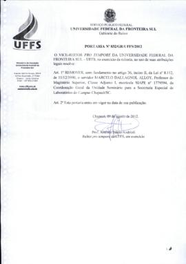 Portaria 832-GR-2012