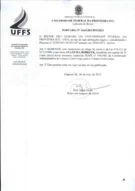 Portaria 416-GR-2013