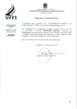 Portaria 229-GR-2012