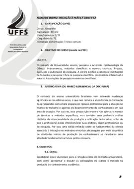 Iniciação à Prática Científica