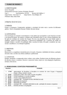 Leitura e Produção Textual I