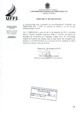 Portaria 007-GR-2012