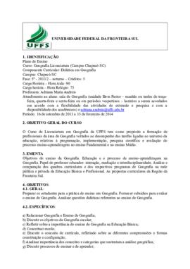 Didática em Geografia