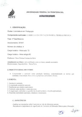Currículo da Educação Básica - Teoria e Prática