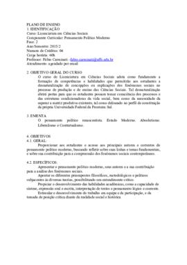 Pensamento Político Moderno
