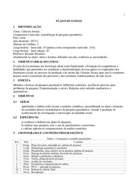 Metodologia de Pesquisa Quantitativa