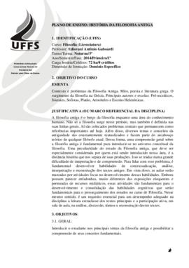 História da Filosofia Antiga
