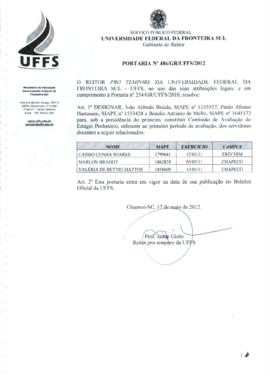Portaria 486-GR-2012
