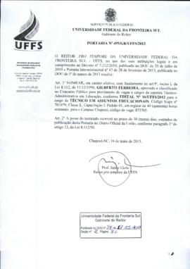 Portaria 499-GR-2013