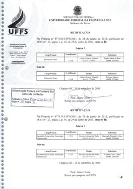 Portaria 477-GR-2011 Retificação 3