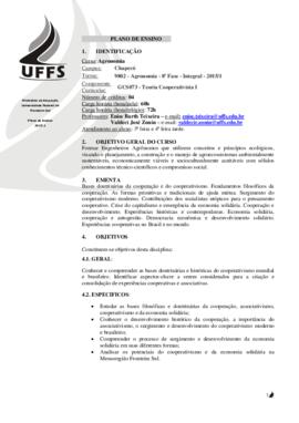 Teoria Cooperativista I