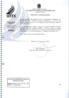 Portaria 015-GR-2011