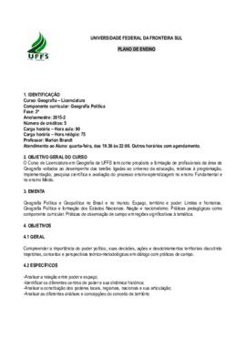 Geografia Política